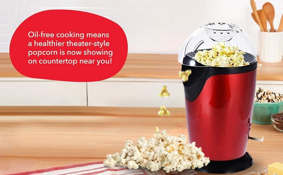 Electric Popcorn Maker Hot Air Popper Machine 1200W