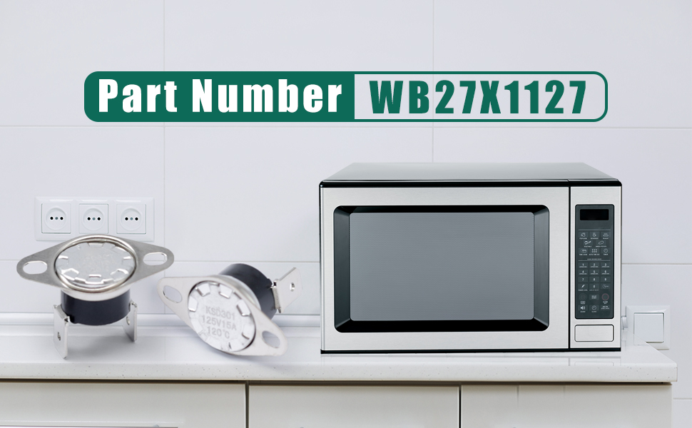 WB27X1127 Thermal Fuse Replacement for GE Microwaves, 2pcs
