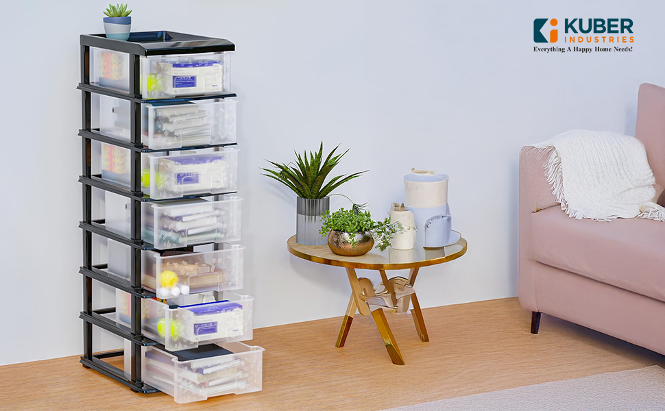 Transparent Plastic Drawers Storage Organizer