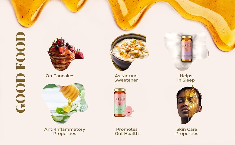 GOODB Honey NMR Certified 100 Pure, Raw and Natural Unprocessed