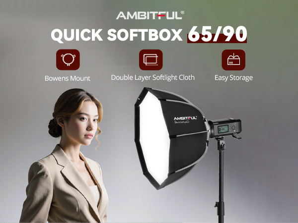 Amazon.com : AMBITFUL Bowens Mount Softbox Quick