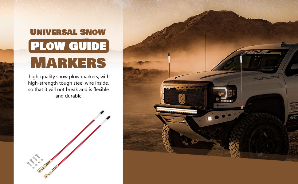 Polar Snow Products Reflective, Universal Snow Plow Guide Markers Boss, Western