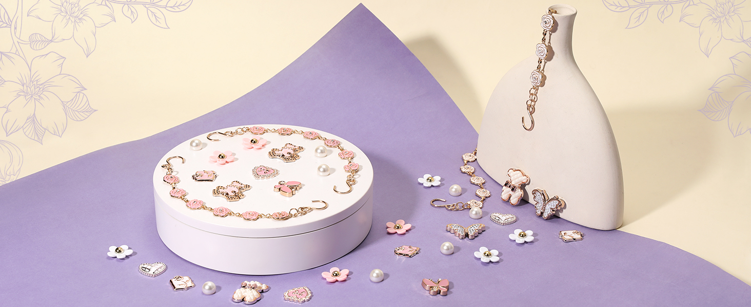 bling shoe chain charms