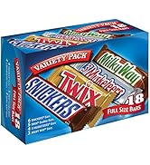 SNICKERS, TWIX, MILKY WAY & 3 MUSKETEERS Individually Wrapped Variety Pack Full Size Milk Chocola...
