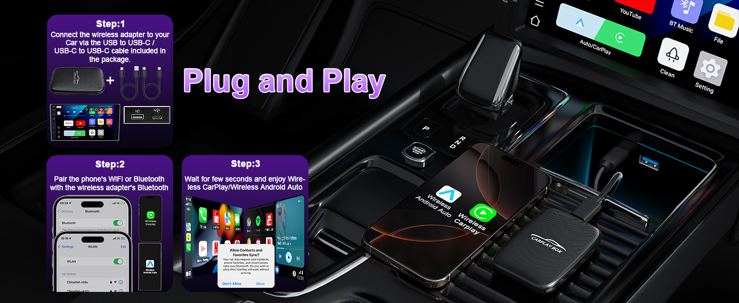 Wireless Carplay and Android Auto Dongle