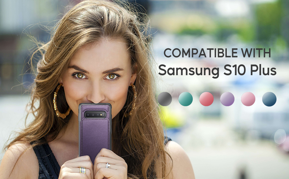 Vinich Samsung Galaxy S10 Plus Case with Card Holder