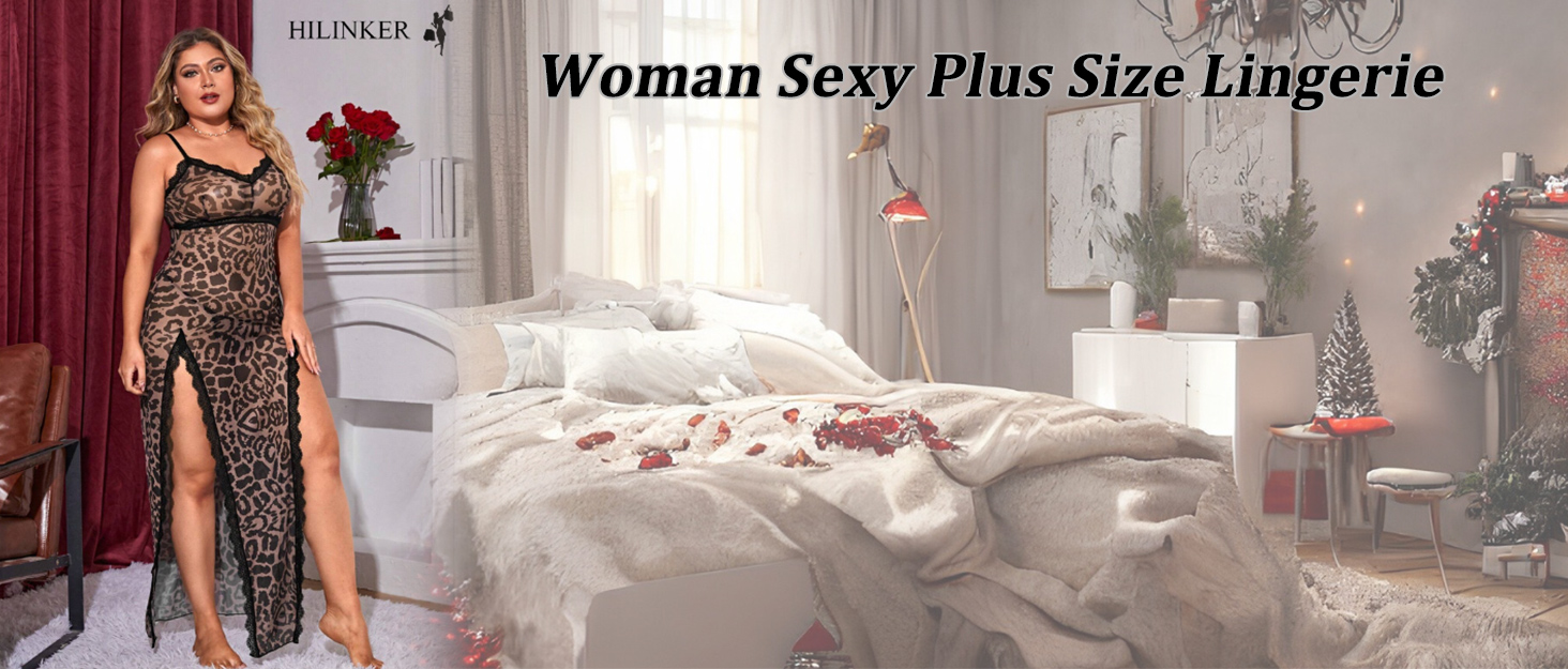 plus size leopard sleep dress