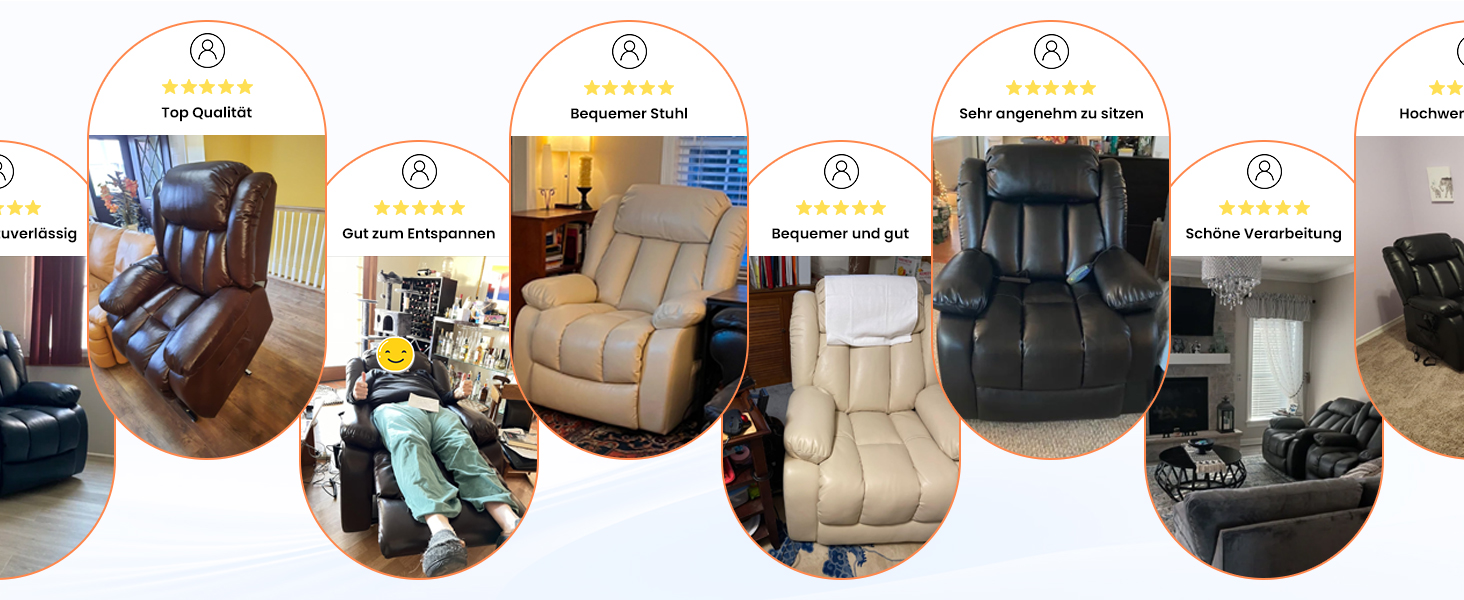 Reihe von kreisförmigen Miniaturbildern, die verschiedene Innenraumszenen und Produktanwendungen zeigen, die in einer horizontalen Reihe angeordnet sind.