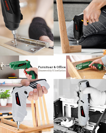 Goldsea Electric Screwdriver Cordless, Cordless Drill & Screwdriver Set, 47 in 1 Power Tools 4.2V Li-ion 3.5Nm Rotatable Cordless Electric Drill Drivers Home Improvement DIY 18 electric screwdriver cordless