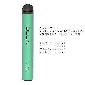 Amazon | QUUN ポケットシーシャ 電子たばこ 使い捨て 500回吸引