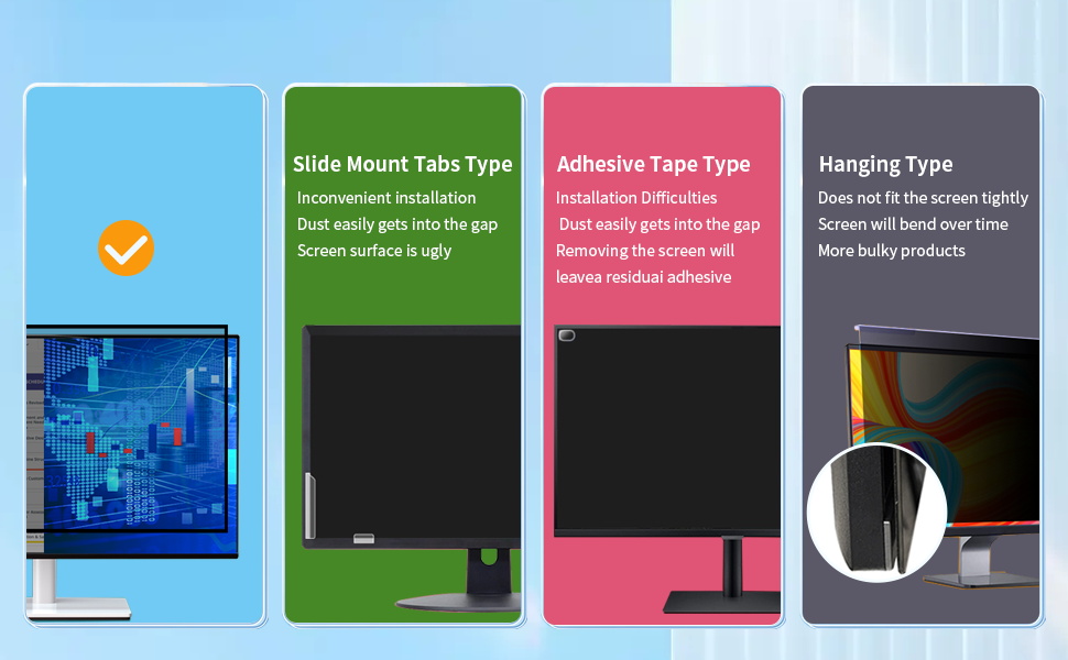 [2 Pack] Computer Privacy Screen 24 Inch for 169