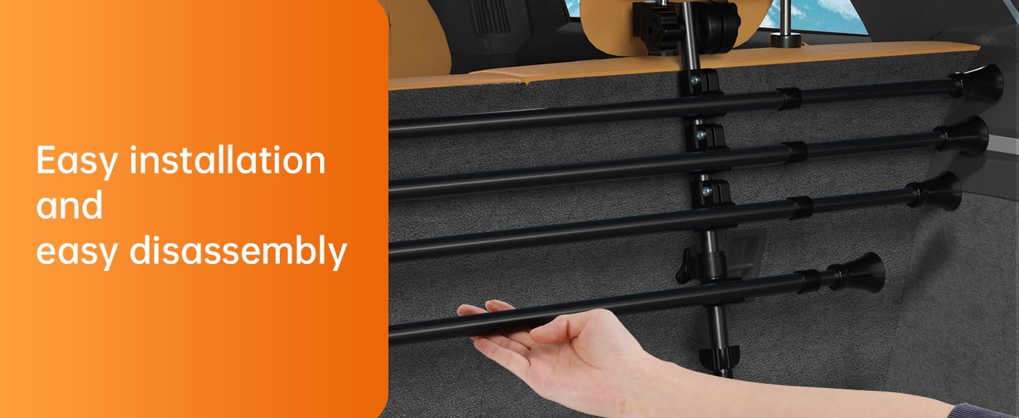 Adjustable Metal Pet Barrier for SUV, Car &amp; Trucks Dog Car Guard gate Travel Barrier Big Dogs