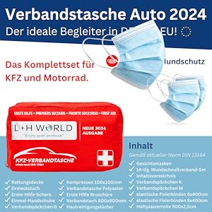  First Aid Tasche Kasten Set Kit Auto STVO