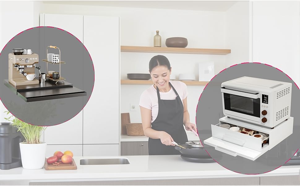 Microwave Stand Countertop Organizer