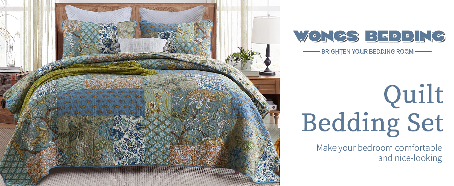 3 Piece Cotton Bedspread