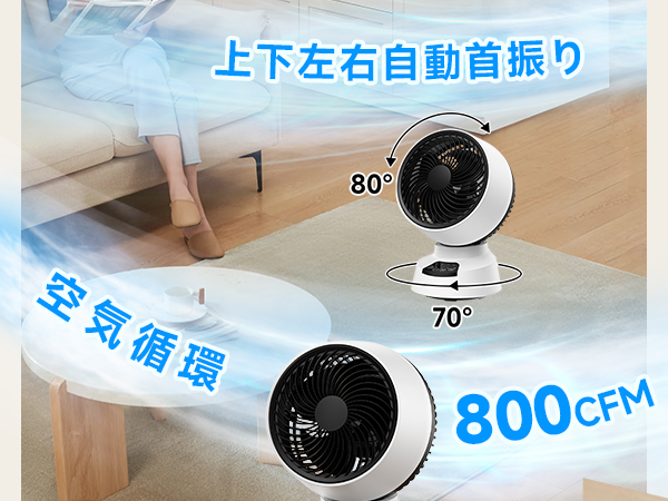 s*e様 サーキュレーター 360度回転 約30畳対応 Amazon | サーキュレーター 360度首振り 静音 DCモーター 節電