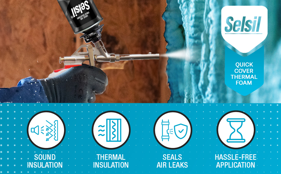 Selsil Quick Cover Thermal Foam Insulation Spray Thermal & Sound