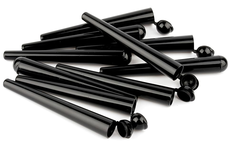 avibes® 10 x Joint Hülle Joint-Hüllen Transporthüllen Behälter Tube Set  Luftdicht Geruchsdicht schwarz Plastik mit Klappdeckel 120mm : :  Küche, Haushalt & Wohnen