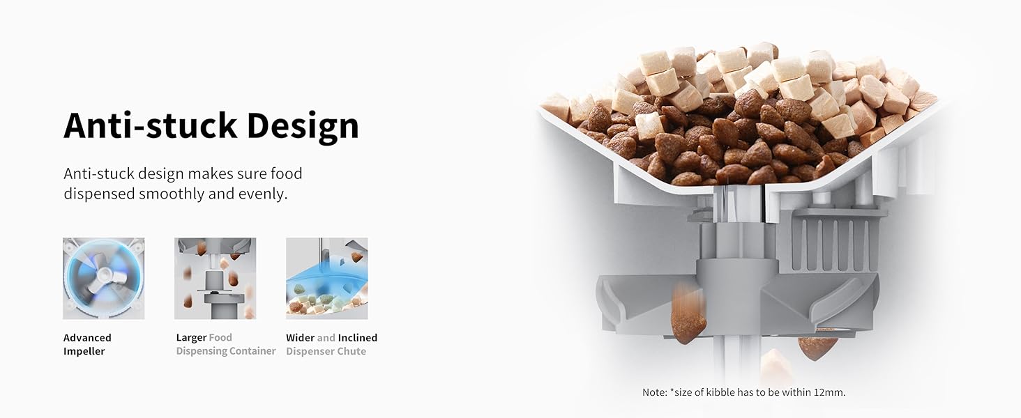 PETKIT Automatic Cat Feeder, 2.4GHz Auto Cat Feeder with App Control 3L