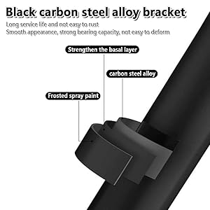 Black carbon steel alloy bracket