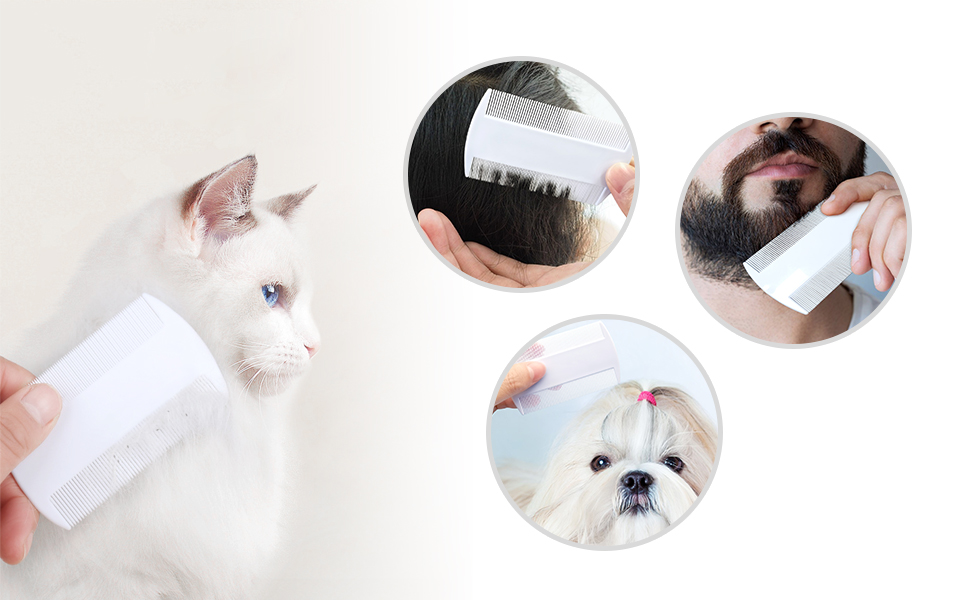 Quacc 3pcs Lice Combs Double Sided Nit Combs Remove Head