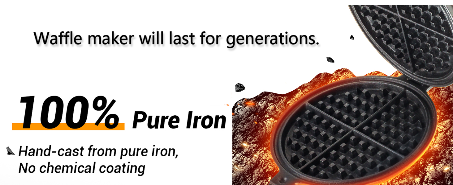 cast iron waffle maker
