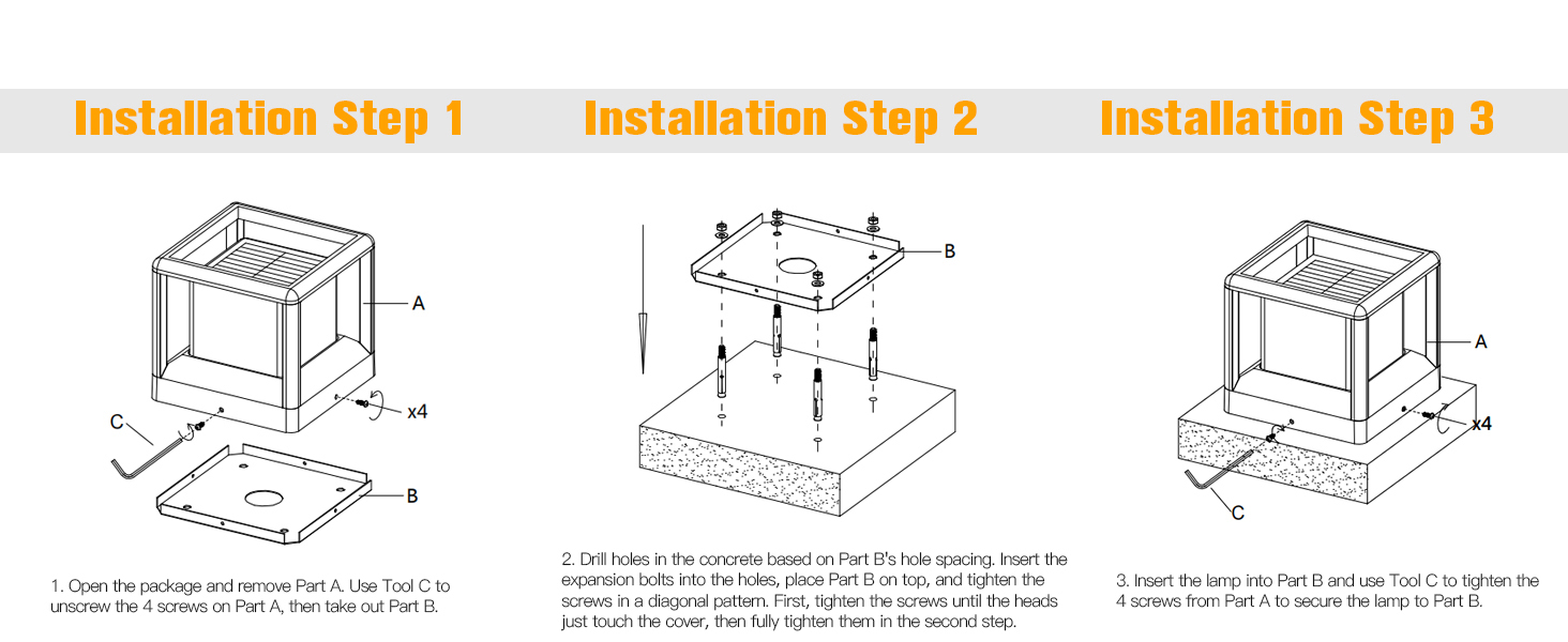 Garden Post Light Installation