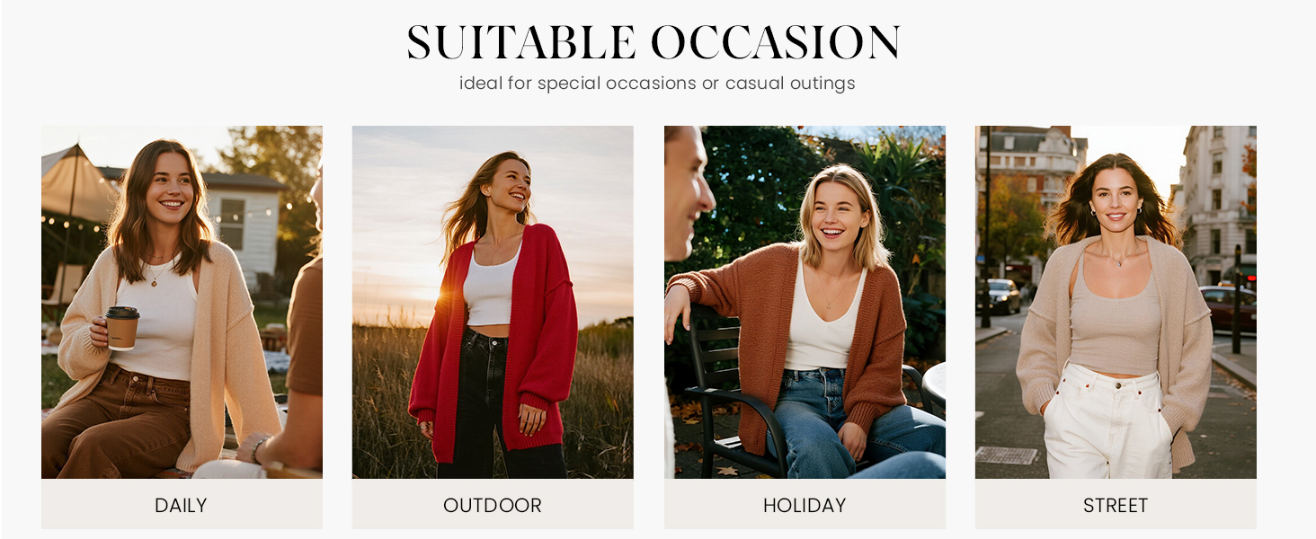 Chunky Cardigan Sweaters For Women, Open Front Cardigan For Women