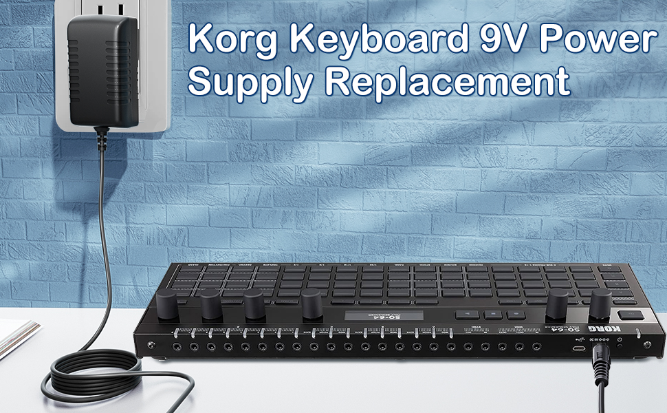 korg keyboard volca Sequencer Rythm Synthesizer Synth Machine Power Supply 9V DC