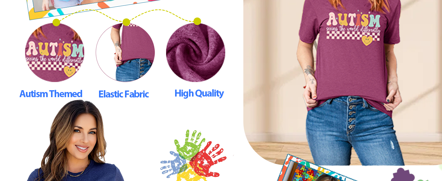 autism shirts women