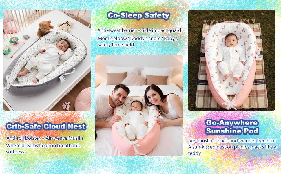 crib-safe cloud nest co-sleep safety