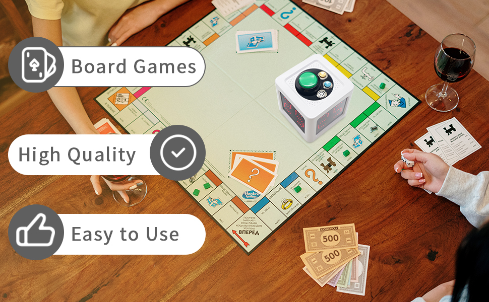 LUCKY TIME Poker Timer Shot Clock, Board Games Cube Timer