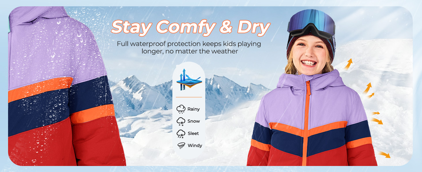 Girls 2 Piece Snowsuit