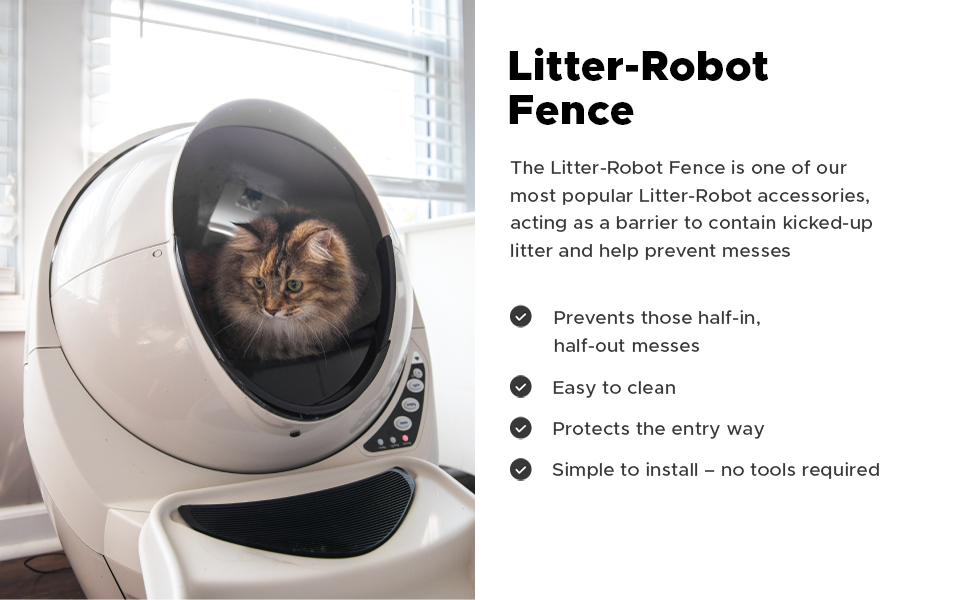 LitterRobot Fence by Whisker Litter Barrier, Custom Fit
