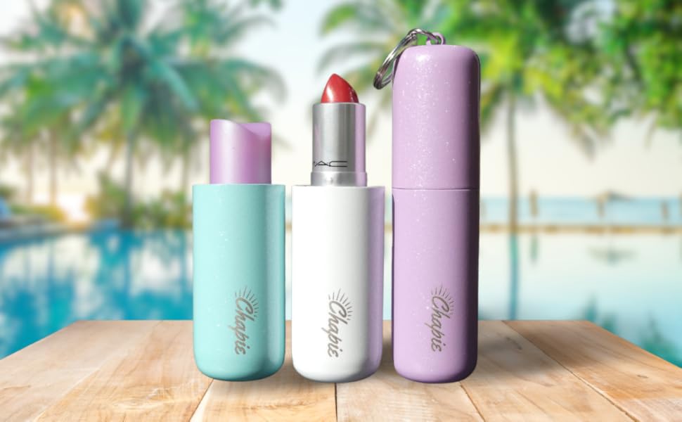 Chapie Plus preventing lip balm and lip stick from melting in a vacuum insulated keychian