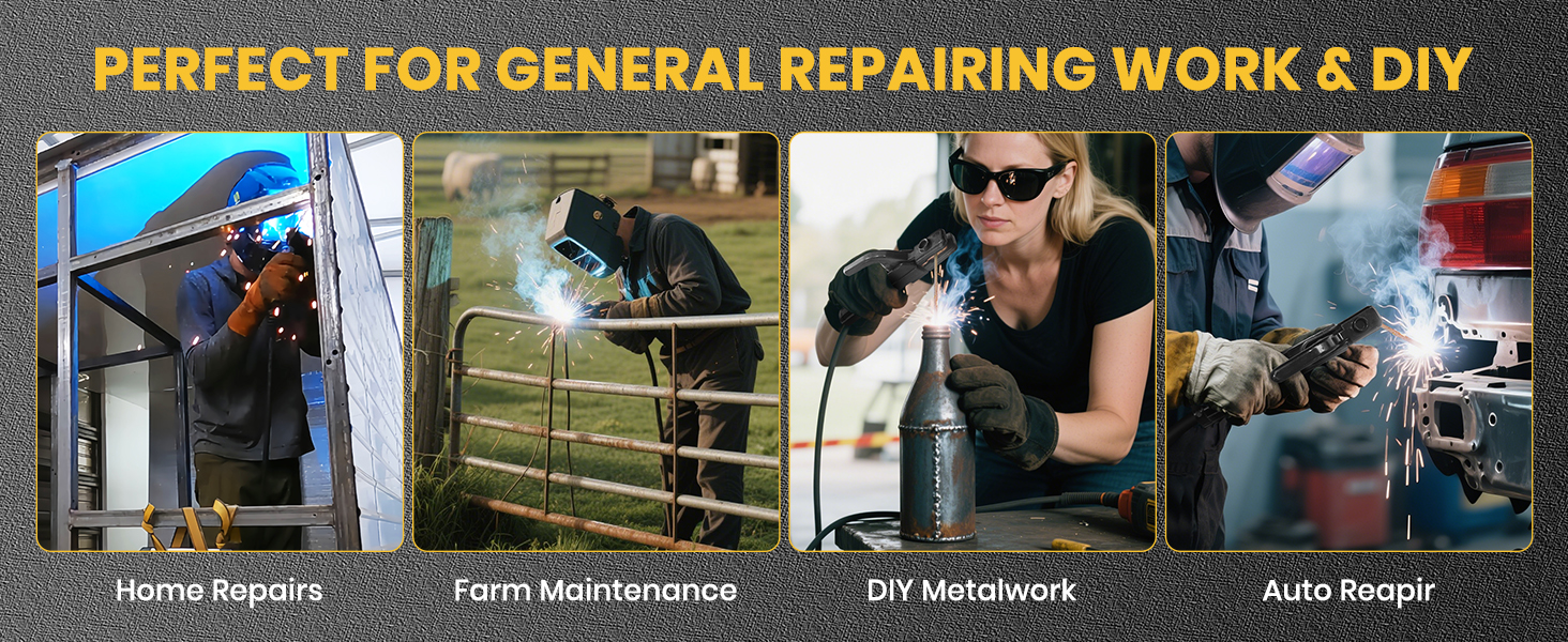 Multi-Application MIG ARC 2 in 1 welder Stick/Gasless MIG Welder 240V