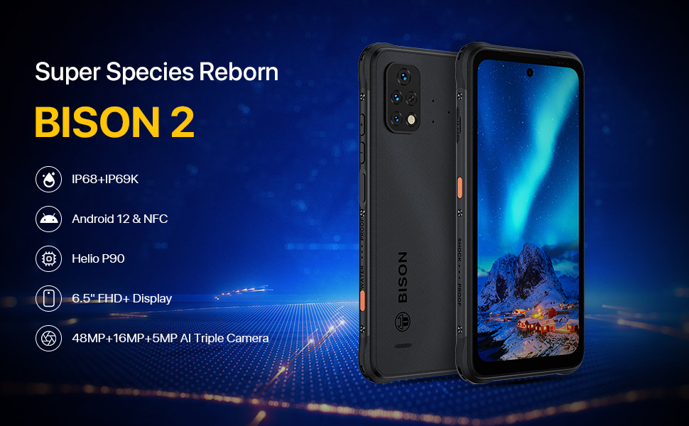 UMIDIGI Bison 2 NFC Rugged Smartphone 2023, Android 12 with