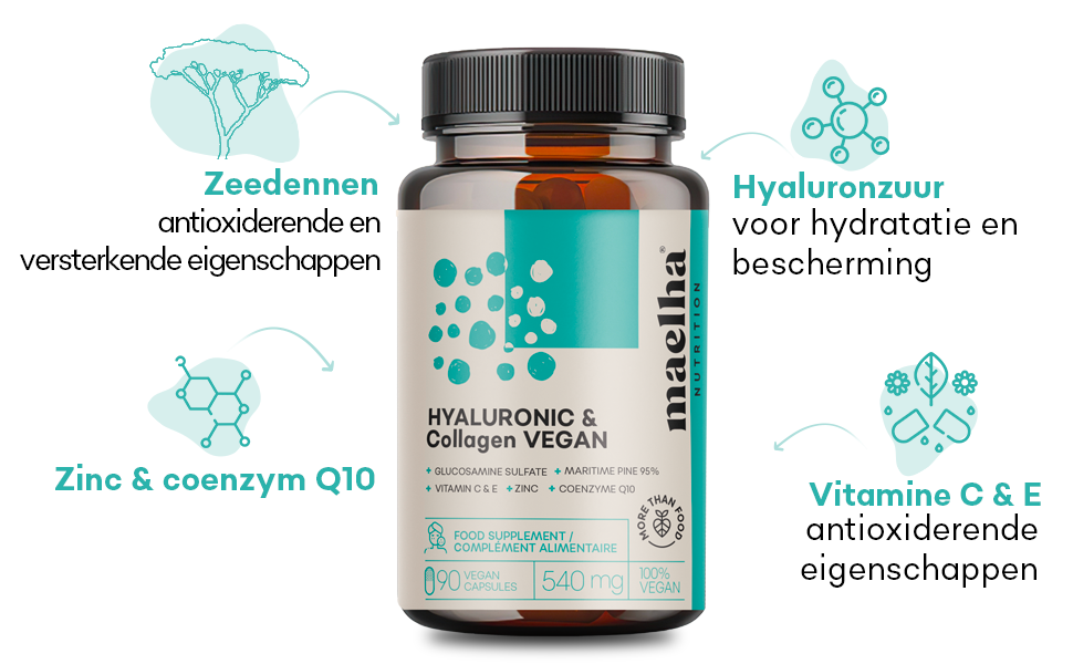 vitamine c met hyaluronzuur, hyaluronzuur capsules 500mg, 