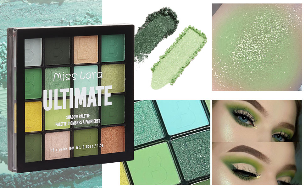 Green Eyeshadow Palette Green Glitter Makeup, Forest Green