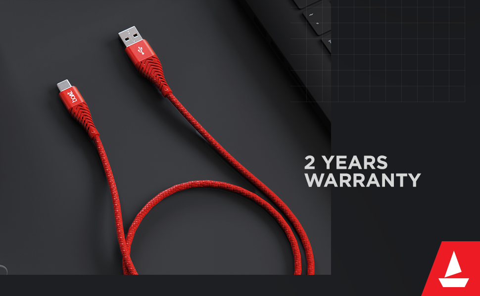 boAt Type C A700 6.5A Super Fast Charging Flat Cable Cable with Stress