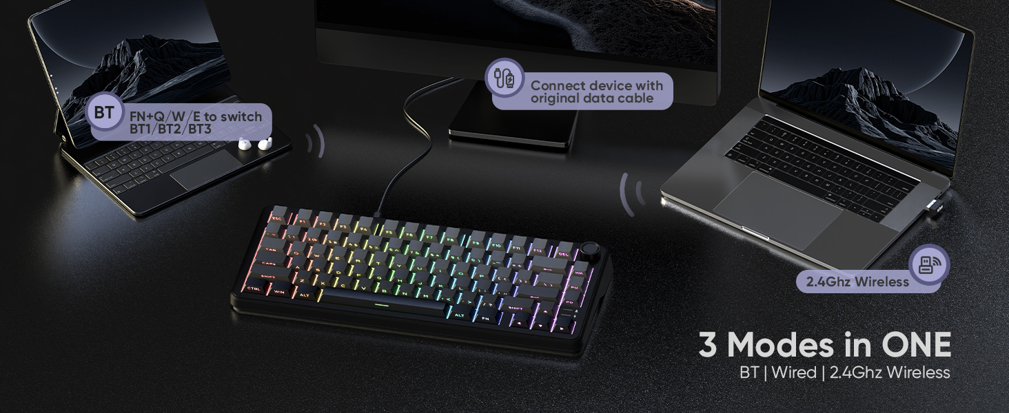3 mode keyboard