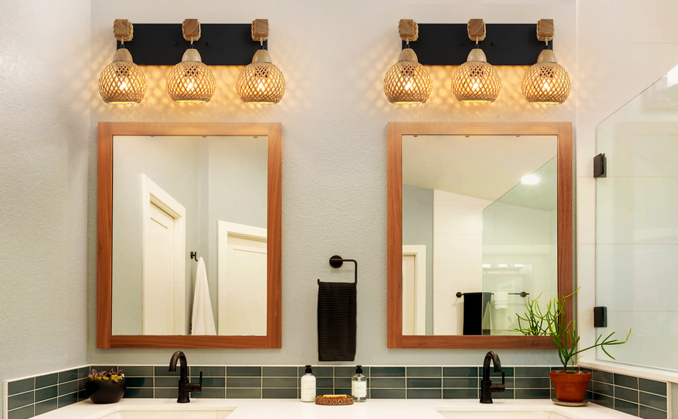3-Light Bathroom Vanity Light Fixtures