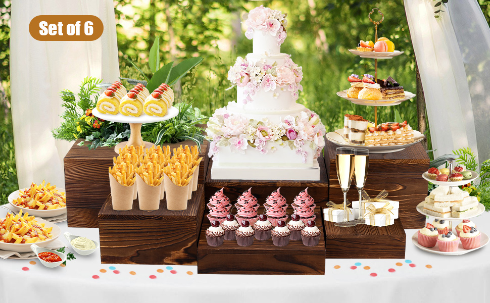 wood risers for table
