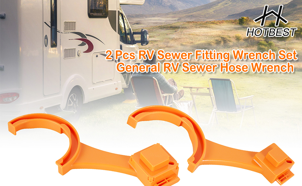 HOTBEST 2 Pcs RV Sewer Fitting Wrench Set, General RV Sewer