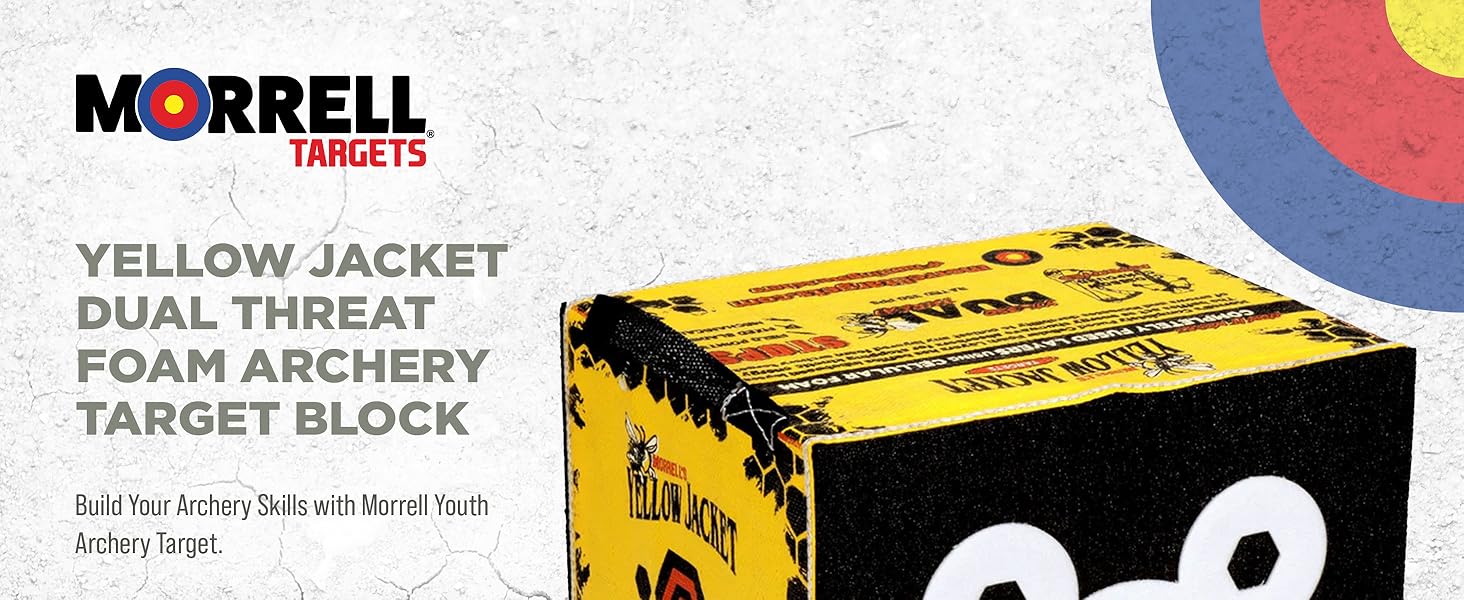 Morrell Yellow Jacket Dual Threat 350 FPS Foam Archery Target Block for All Bows