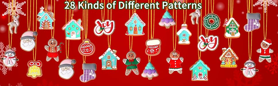 Cartoon Figure Snowman Boots Ball Deer House Xmax Holiday Tree Hanging Charms