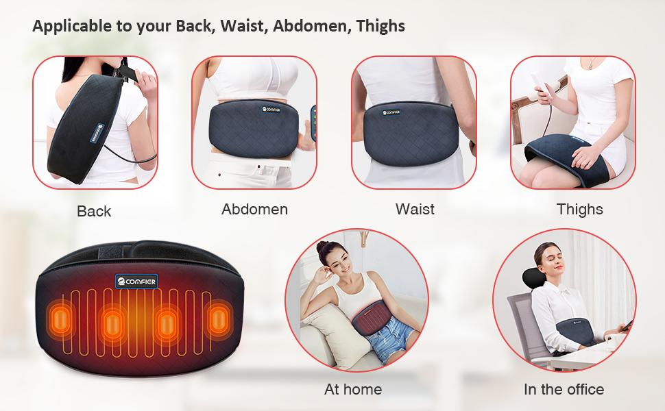 COMFIER Heating Pad with Massager, Lower Back Massager for