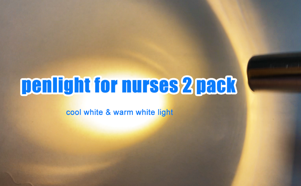 Pen Lights for Nurses,2 Pack Medical Pen Light with Pupil