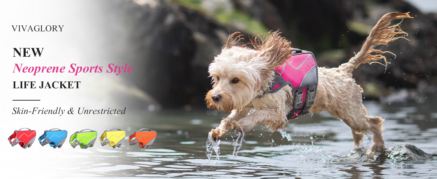 pink dog life jacket
