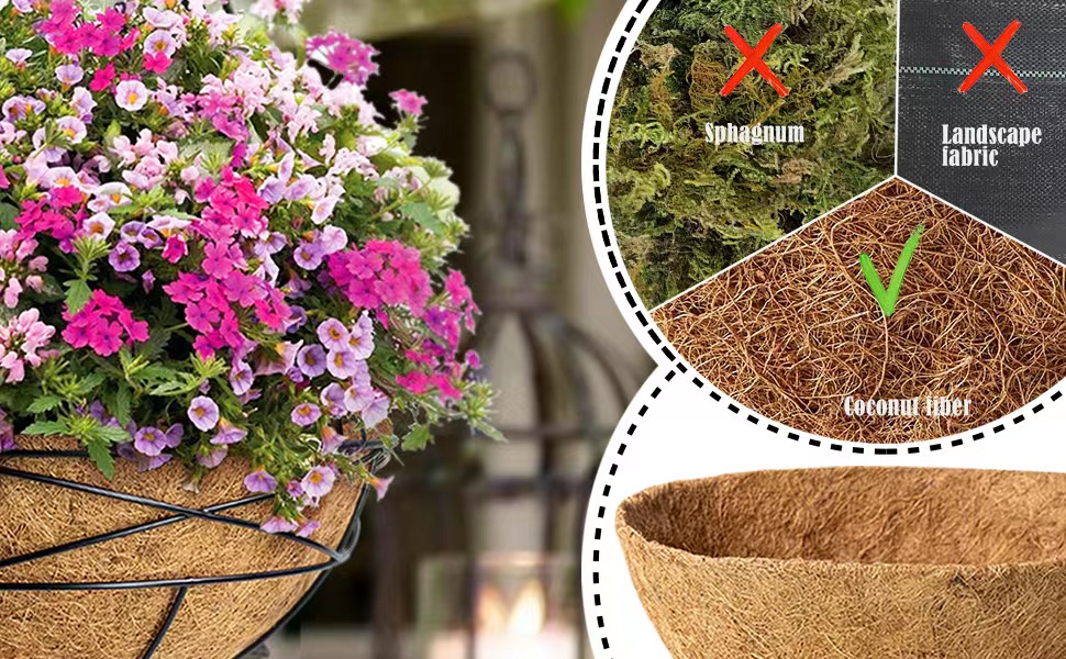 Karlliu 2 Pack 16 Inch Round Replacement Coco Liners for